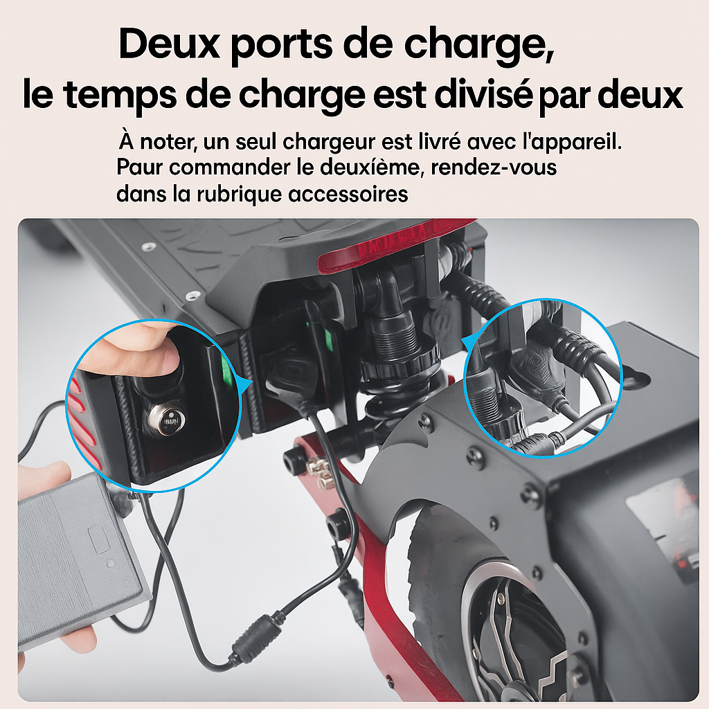 iTroot iX8 – Trottinette électrique tout-terrain 2400W, 70 km d’autonomie, 60km/h (sac à dos offert)