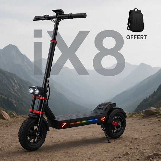 iTroot iX8 – Trottinette électrique tout-terrain 2400W, 70 km d’autonomie, 60km/h (sac à dos offert)