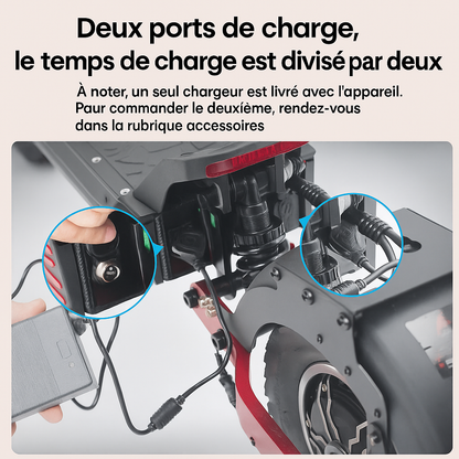 iTroot iX8 – Trottinette électrique tout-terrain 2400W, 70 km d’autonomie, 60km/h (sac à dos offert)