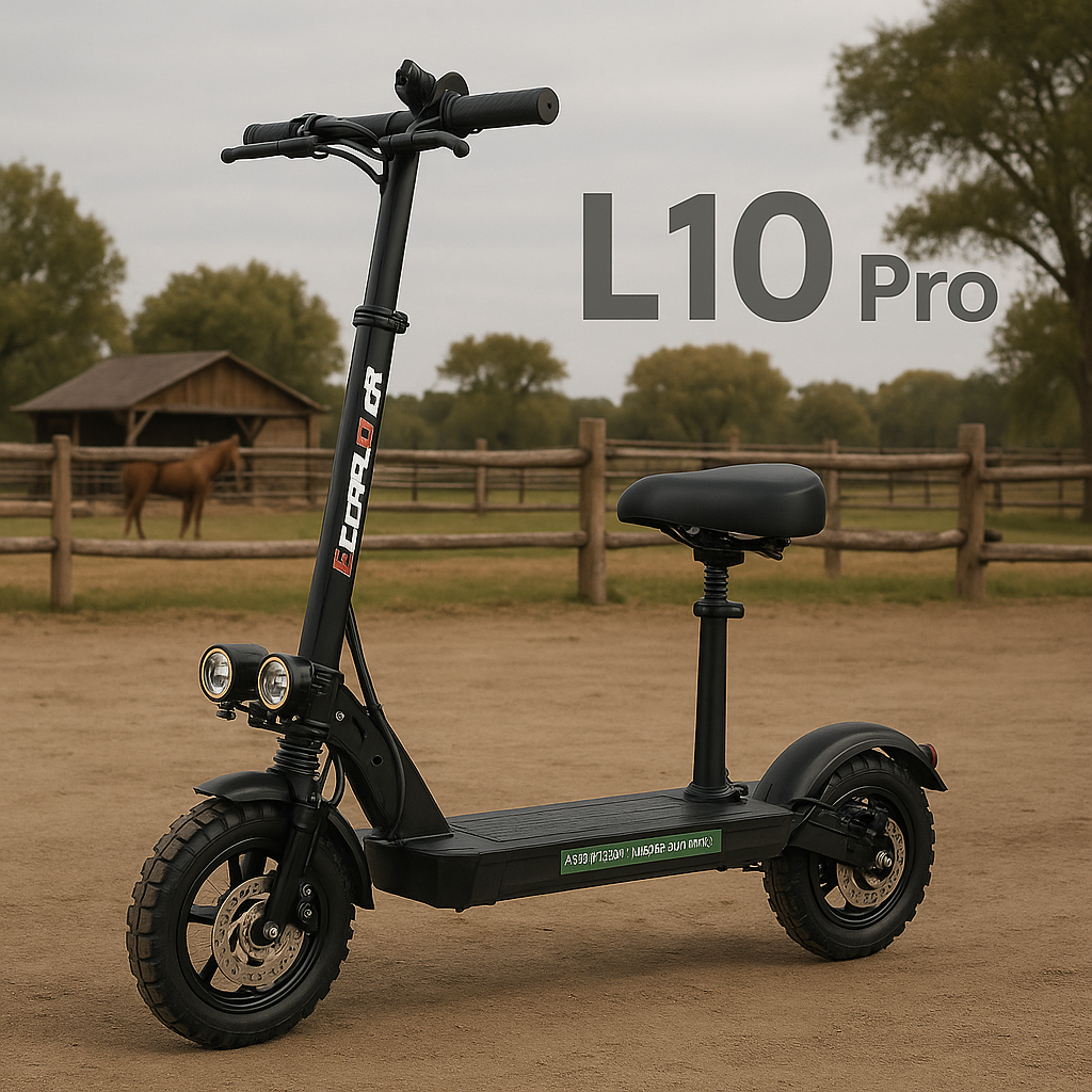 iTroot L10 Pro – Trottinette électrique tout-terrain avec siège confort, 30 km d’autonomie, 45km/h
