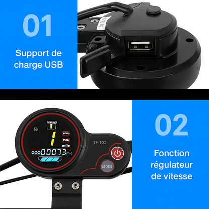 iTroot L10 Pro – Trottinette électrique tout-terrain avec siège confort, 30 km d’autonomie, 45km/h