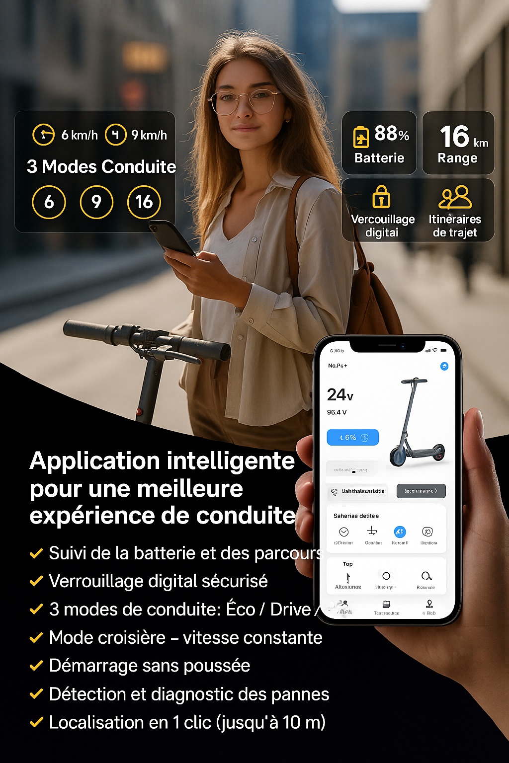 iTroot LP60 Trotinette Électrique connectée 30km/h