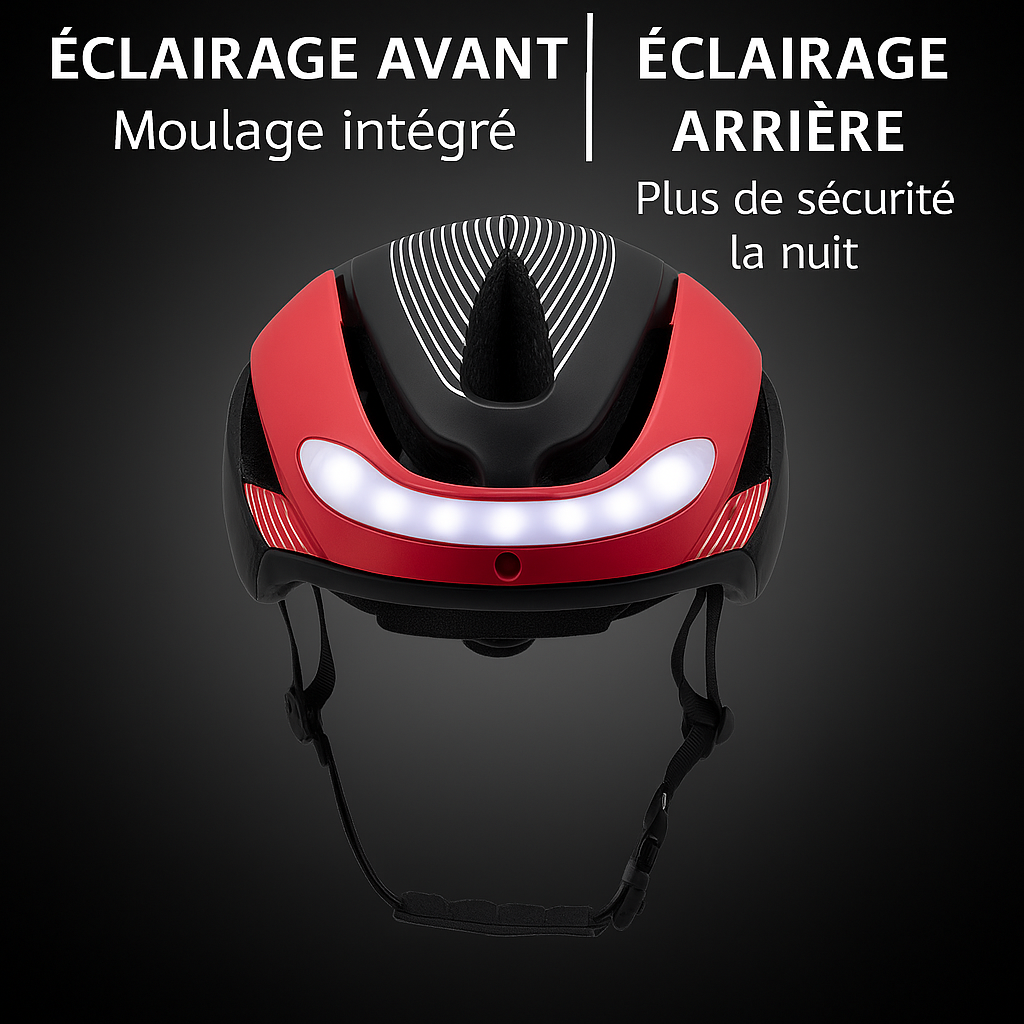 Casque Pro Feux LED et clignotants (4 coloris disponibles)