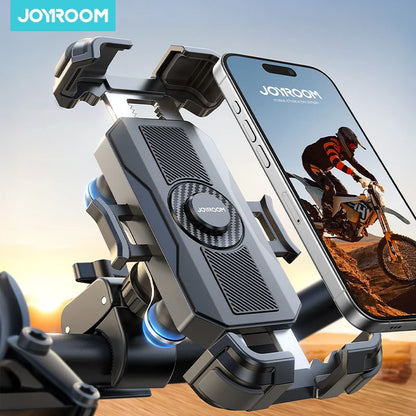 Support téléphone moto/vélo anti-vibration Joyroom – 360°, fixation sécurisée et installation rapide