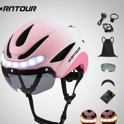 Casque Pro Feux LED et clignotants (4 coloris disponibles)