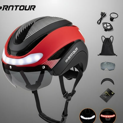Casque Pro Feux LED et clignotants (4 coloris disponibles)