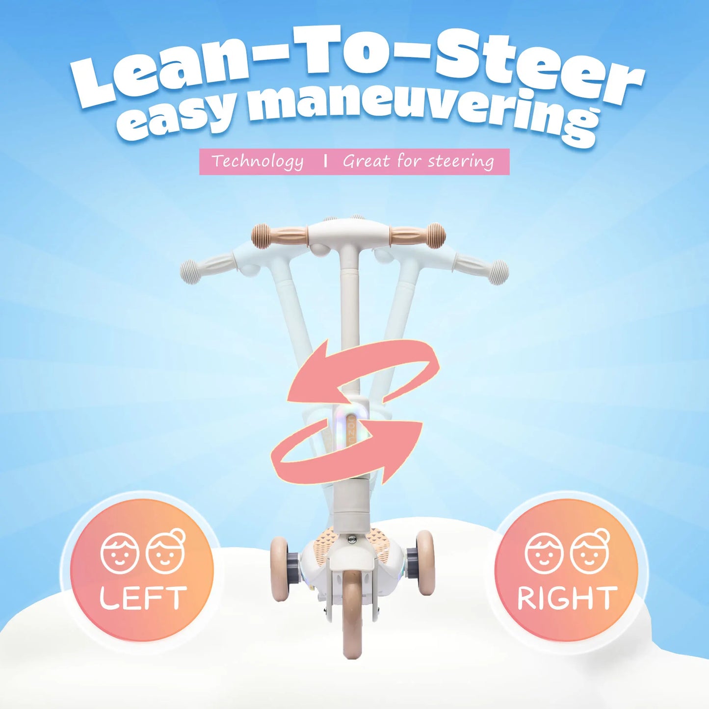 iKid One - Trottinette électrique enfant 3 à 6 ans jusqu'à 5km/h