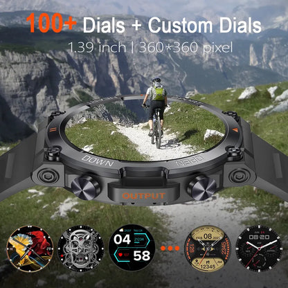 Montre connectée GPS TANK T1 MEVADEN militaire jusqu'à 30 jours d'autonomie