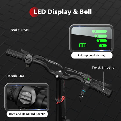iTroot i12 Trotinette Électrique avec panier et siège 25km/h