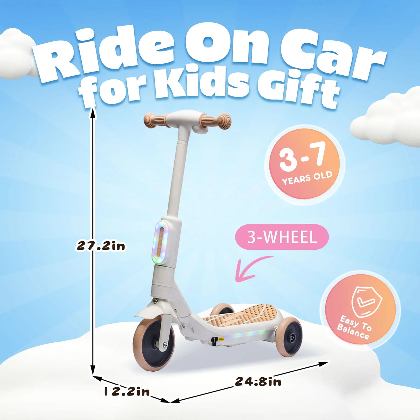 iKid One - Trottinette électrique enfant 3 à 6 ans jusqu'à 5km/h